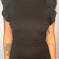 Black Ruffle Sleeve Dress
