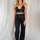 Faux Leather High Waist Pants