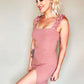 Ribbed Ruffle Strap Dress