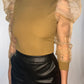 Sheer Puff Sleeve Bodysuit