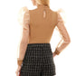 Sheer Puff Sleeve Bodysuit