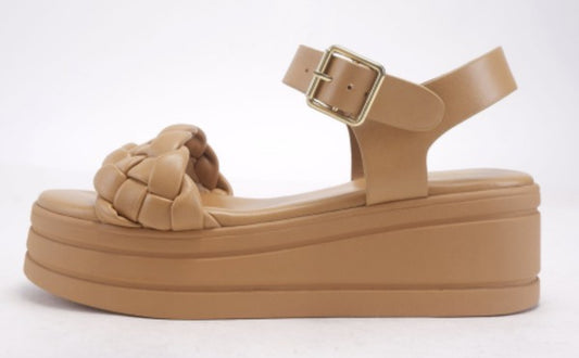 Nude Braid Platform Sandal