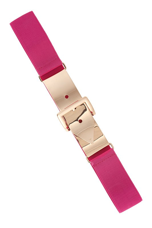 Gold Buckle Elastic Belt