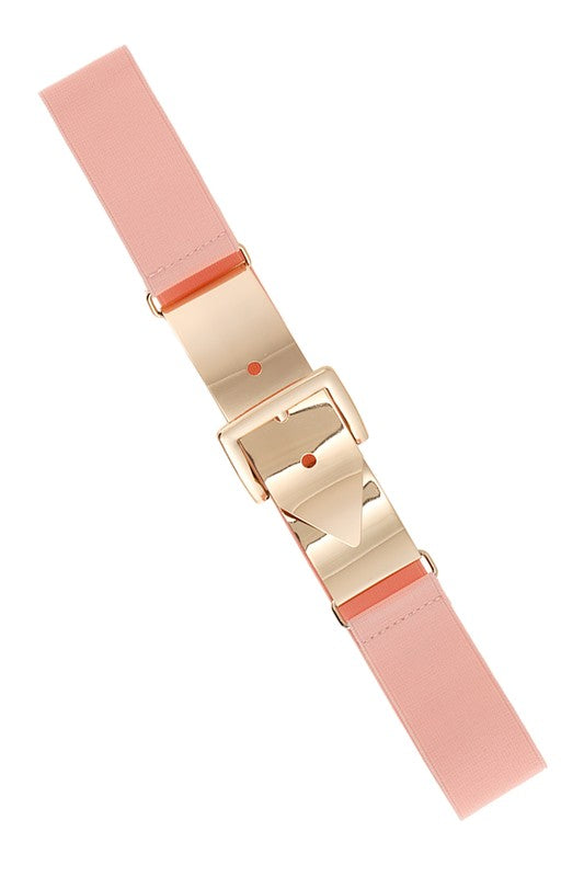 Gold Buckle Elastic Belt
