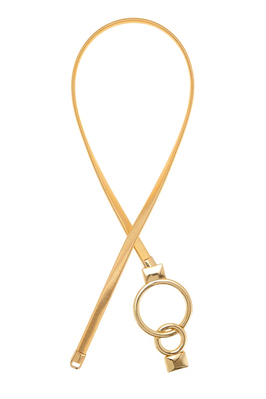 Stretchy Gold Charm Belt